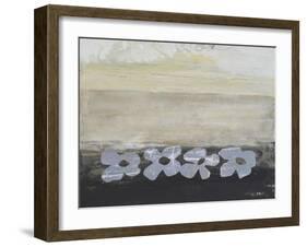 Stenciled Posies V-Natalie Avondet-Framed Art Print