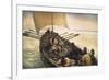 Stenka Razin Sailing in the Caspian Sea-Vasilii Ivanovich Surikov-Framed Premium Giclee Print