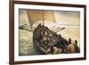 Stenka Razin Sailing in the Caspian Sea-Vasilii Ivanovich Surikov-Framed Premium Giclee Print