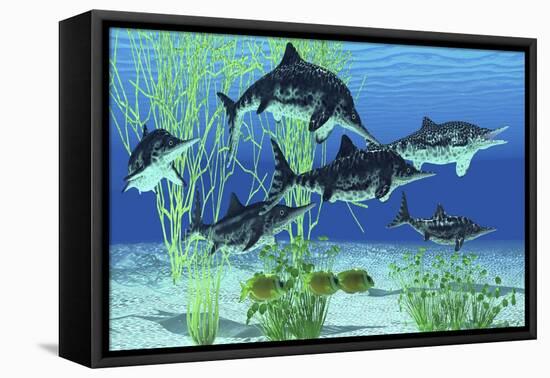 Stenopterygius Is an Extinct Icthyosaur from the Jurassic Age of Europe-null-Framed Stretched Canvas