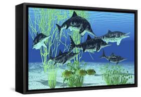 Stenopterygius Is an Extinct Icthyosaur from the Jurassic Age of Europe-null-Framed Stretched Canvas
