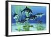 Stenopterygius Is an Extinct Icthyosaur from the Jurassic Age of Europe-null-Framed Art Print