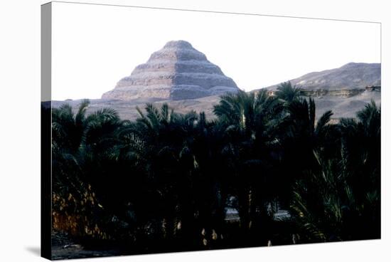 Step Pyramid of King Djoser Behind the Niles Flood Plain, Saqqara, Egypt, 3rd Dynasty, C2600 Bc-Imhotep-Stretched Canvas
