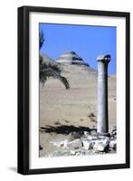 Step Pyramid of King Djoser (Zozer) Behind Ruins of Temple, Saqqara, Egypt, C2600 Bc-Imhotep-Framed Photographic Print