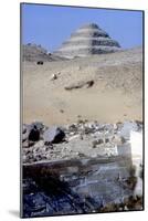 Step Pyramid of King Djoser (Zozer) Behind Ruins of Temple, Saqqara, Egypt, C2600 Bc-Imhotep-Mounted Photographic Print