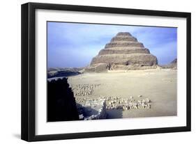 Step Pyramid of King Djoser (Zozer), Saqqara, Egypt, 3rd Dynasty, C2600 Bc-Imhotep-Framed Premium Photographic Print