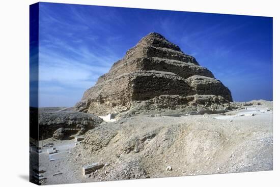 Step Pyramid of King Djoser (Zozer), Saqqara, Egypt, 3rd Dynasty, C2600 Bc-Imhotep-Stretched Canvas