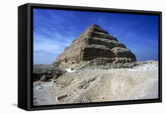 Step Pyramid of King Djoser (Zozer), Saqqara, Egypt, 3rd Dynasty, C2600 Bc-Imhotep-Framed Stretched Canvas