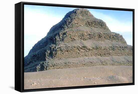 Step Pyramid of King Djoser (Zozer), Saqqara, Egypt, 3rd Dynasty, C2600 Bc-Imhotep-Framed Stretched Canvas