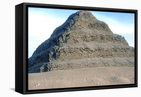 Step Pyramid of King Djoser (Zozer), Saqqara, Egypt, 3rd Dynasty, C2600 Bc-Imhotep-Framed Stretched Canvas