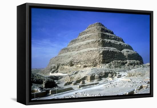 Step Pyramid of King Djoser (Zozer), Saqqara, Egypt, 3rd Dynasty, C2600 Bc-Imhotep-Framed Stretched Canvas