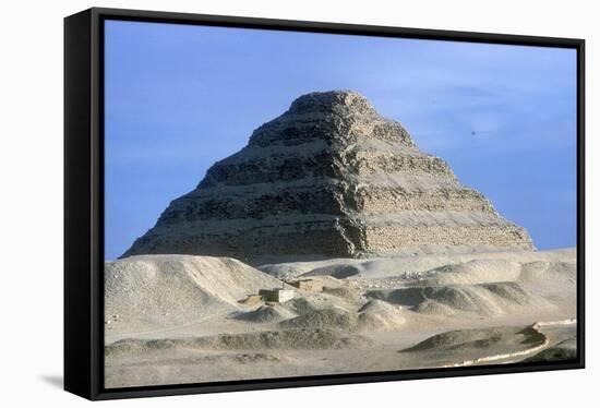 Step Pyramid of King Djoser (Zozer), Saqqara, Egypt, 3rd Dynasty, C2600 Bc-Imhotep-Framed Stretched Canvas