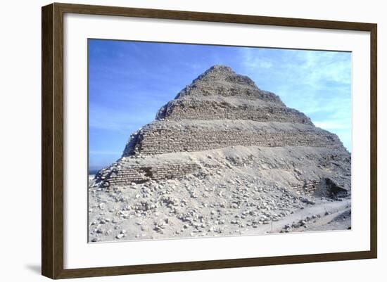 Step Pyramid of King Djoser (Zozer), Saqqara, Egypt, 3rd Dynasty, C2600 Bc-Imhotep-Framed Photographic Print