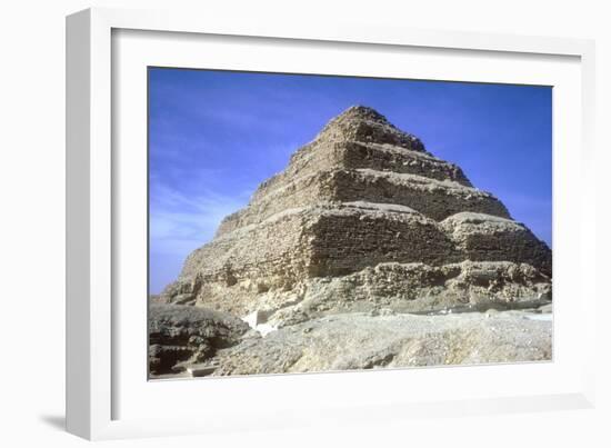 Step Pyramid of King Djoser (Zozer), Saqqara, Egypt, 3rd Dynasty, C2600 Bc-Imhotep-Framed Photographic Print