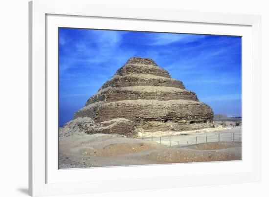 Step Pyramid of King Djoser (Zozer), Saqqara, Egypt, 3rd Dynasty, C2600 Bc-Imhotep-Framed Photographic Print