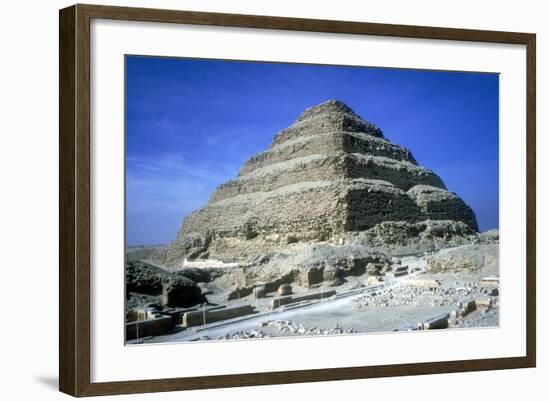 Step Pyramid of King Djoser (Zozer), Saqqara, Egypt, 3rd Dynasty, C2600 Bc-Imhotep-Framed Photographic Print