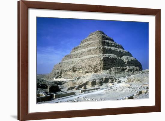 Step Pyramid of King Djoser (Zozer), Saqqara, Egypt, 3rd Dynasty, C2600 Bc-Imhotep-Framed Photographic Print