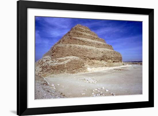 Step Pyramid of King Djoser (Zozer), Saqqara, Egypt, 3rd Dynasty, C2600 Bc-Imhotep-Framed Photographic Print