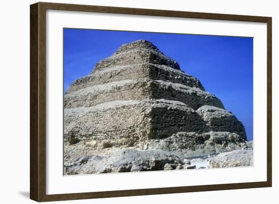 Step Pyramid of King Djoser (Zozer), Saqqara, Egypt, 3rd Dynasty, C2600 Bc-Imhotep-Framed Photographic Print