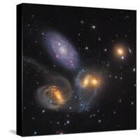 Stephan's Quintet, a Grouping of Galaxies in the Constellation Pegasus-null-Stretched Canvas