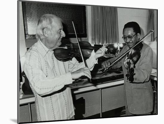 Stephane Grappelli and Claude Fiddler Williams at the Forum Theatre, Hertfordshire, 1980-Denis Williams-Mounted Photographic Print