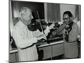 Stephane Grappelli and Claude Fiddler Williams at the Forum Theatre, Hertfordshire, 1980-Denis Williams-Mounted Photographic Print