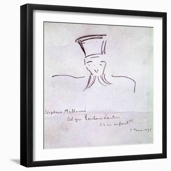 Stephane Mallarme, 1895-Henri de Toulouse-Lautrec-Framed Giclee Print