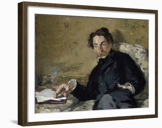 Stéphane Mallarmé by ‰Douard Manet-Édouard Manet-Framed Giclee Print