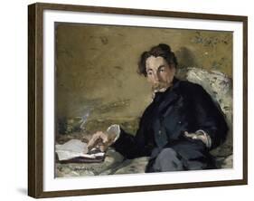 Stéphane Mallarmé by ‰Douard Manet-Édouard Manet-Framed Giclee Print