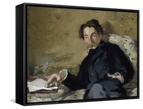 Stéphane Mallarmé by ‰Douard Manet-Édouard Manet-Framed Stretched Canvas