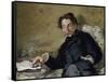 Stéphane Mallarmé by ‰Douard Manet-Édouard Manet-Framed Stretched Canvas