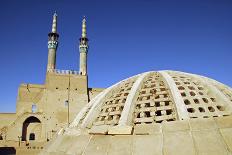 Iran, Yazd, Zoroastrian Complex of Amir Chakma with Bazaar Roofs-Stephanie Rabemiafara-Stretched Canvas