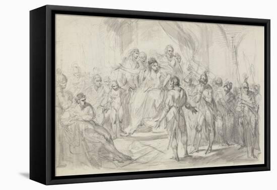 Stephen Brought Prisoner to Empress Mathilda-Henry Singleton-Framed Stretched Canvas