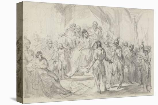 Stephen Brought Prisoner to Empress Mathilda-Henry Singleton-Stretched Canvas
