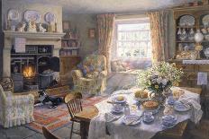 Fruit in an Olive Wood Bowl-Stephen Darbishire-Stretched Canvas