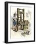 Stephen Daye's Press, the First Printing Press in America, Cambridge, Massachusetts, c.1640-null-Framed Giclee Print