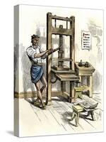 Stephen Daye's Press, the First Printing Press in America, Cambridge, Massachusetts, c.1640-null-Stretched Canvas