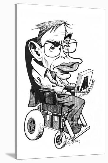 Stephen Hawking, British Physicist-Gary Gastrolab-Stretched Canvas