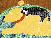 Think A Happy Thought Yellow Black Cat-Stephen Huneck-Giclee Print