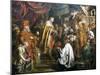Stephen I Receiving Crown of Hungary from Pope Sylvester II, 1000-Pierre Joseph Verhaghen-Mounted Giclee Print