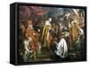 Stephen I Receiving Crown of Hungary from Pope Sylvester II, 1000-Pierre Joseph Verhaghen-Framed Stretched Canvas