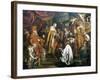 Stephen I Receiving Crown of Hungary from Pope Sylvester II, 1000-Pierre Joseph Verhaghen-Framed Giclee Print