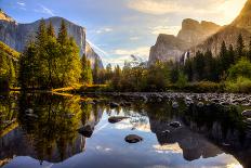 Sunrise on Yosemite Valley, Yosemite National Park, California-Stephen Moehle-Framed Photographic Print