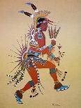 Flute Player-Stephen Mopope-Mounted Giclee Print