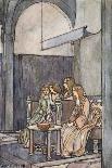 There sat the three maidens with the Queen', c1910-Stephen Reid-Giclee Print