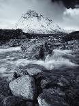 A Toned B&W Image of River Coupalls with Snow Capped Peak of Buachaille Etive Mor in Distance-Stephen Taylor-Photographic Print