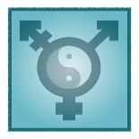 Transgender Symbol, Artwork-Stephen Wood-Stretched Canvas