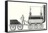 Stephenson's Endless Chain Locomotive-null-Framed Stretched Canvas