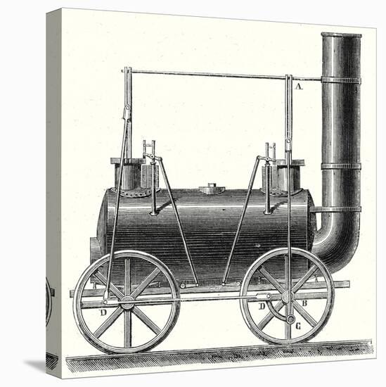 Stephenson's Locomotive with Coupled Wheels-null-Stretched Canvas