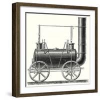 Stephenson's Locomotive with Coupled Wheels-null-Framed Giclee Print